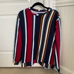 Striped Men's Pullover Sweatshirt